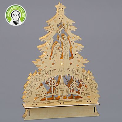 Schwibbogen Kunst Weihnachten Holztannenbaum Krippe Weihnachtsdeko fürs Fenster