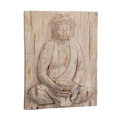 XL Buddha Wandbild 45,5 x 57,5 x 15 cm Magnesia