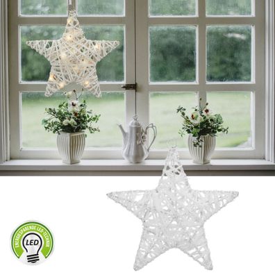 LED Stern "Snow" Fensterdeko 25x25x5cm Sternlampe Leuchtstern Weihnachtsstern 10