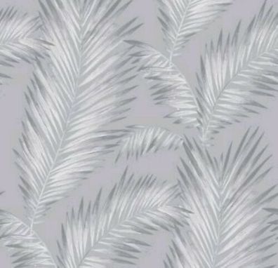 Arthouse Palmenblätter Tapeten Platin Grau Metallic Palmen Blätter