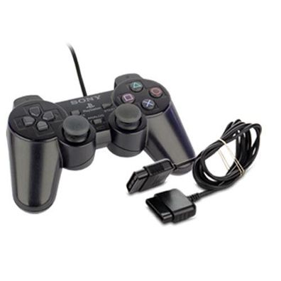 Original Playstation 2 Controller - Pad in Schwarz - PS2 + Controller Verlängerung