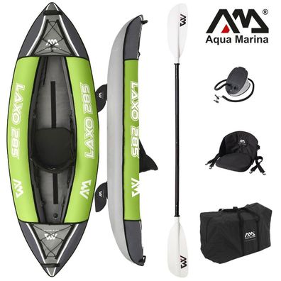 Aqua Marina Laxo 285 Leisure 285 x 95cm Kajak Kayak Set für 1 Person