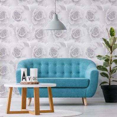 VLIES TAPETE Designtapete Blumen Rosen Blaetter Natur Pflanzen XXL 1450