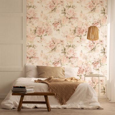 VLIES TAPETE Designtapete Blumen Rosen Blaetter Natur Pflanzen XXL 2051