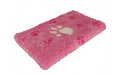 Vet Bed Hundedecke Hundebett Schlafplatz 100 x 75 cm rosa 3farbig große Pfote