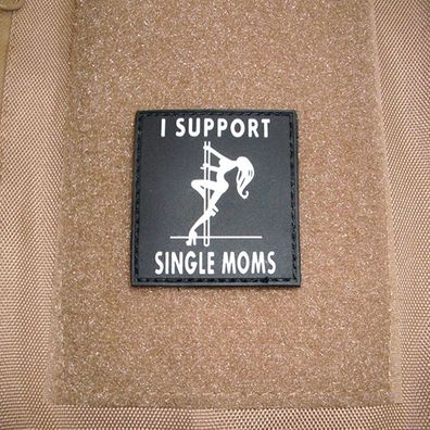 I Support Single Moms MILF Airsoft Stripperin 3D Rubber Patch 4,5x4,5cm #17051