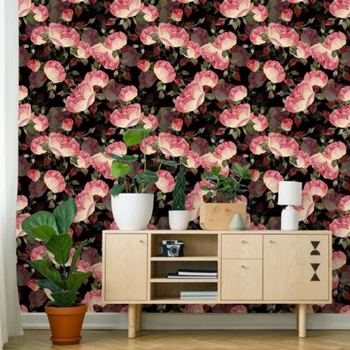 VLIES TAPETE Designtapete Blumen Rosen Blaetter Natur Pflanzen XXL 2826
