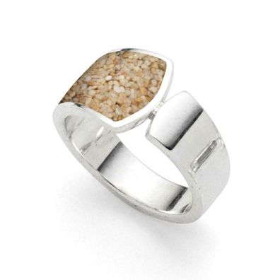 DUR Schmuck Damen Ring SAND , Silber 925/ - rhodiniert (R5118)