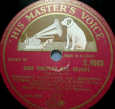 Various Artists & Herbert Dawson "Good Christian Men, Rejoice" HMV 78rpm 10"
