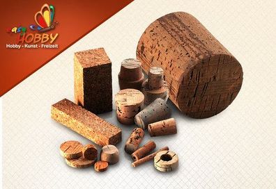 unbedruckte Bastelkorken, echter Naturkork, 500 Gramm