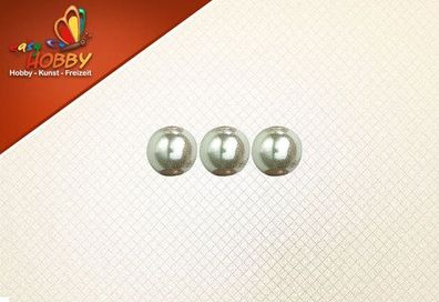 Wachsperlen 8 mm Ø, hochwertige Perlen aus Japan, 3 Beutel zu 35 Stück