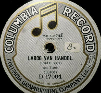 VIOOL, FLUIT, HARP / CELLEO & PIANO "Schubert Serenade / Largo (Handel)" 1912