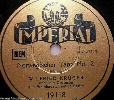 Wilfried KRÜGER, Weinhaus Traube, Berlin "Norwegischer Tanz No. 2" Imperial 1939