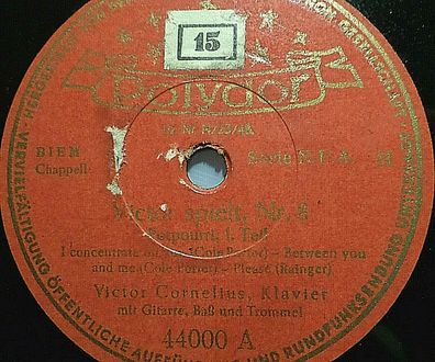 Victor Cornelius, Klavier "Victor spielt Nr. 8 - Potpourri" Polydor 78rpm 10"