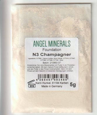 5 g Refill: Angel Minerals Foundation, Mineral Make Up, N4 Champagner, vegan
