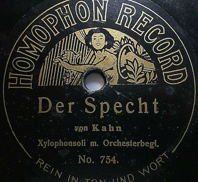 Xylophonsolo & Orchester "Kunstreiter-Galopp / Der Specht" Homophon 1907 78rpm