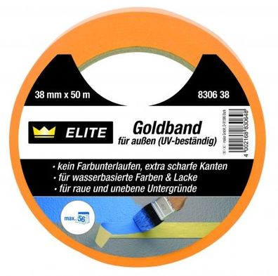 Mako ELITE Goldband 25 mm x 50 m Abdeckband Klebeband Nr. 830625 Innen-und Außen