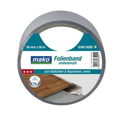 Mako Komfort Folienband alubedampft 50mm x 50m Folienklebeband Nr. 834050