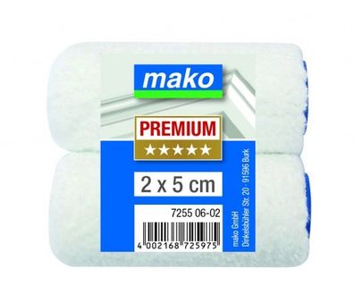 Mako Premium Ersatzwalzen 5cm Nr. 725506 für Lackroller Mini Ersatzroller