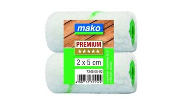 Mako Premium Lasur Ersatzwalzen 5cm Nr. 724505-02 für Lasurroller Mini Ersatzrollen