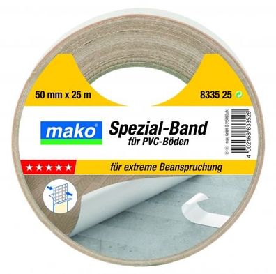 Mako Premium Spezial Band für PVC Böden 50mm x 25m Nr. 833525 Verlegeband doppelsei