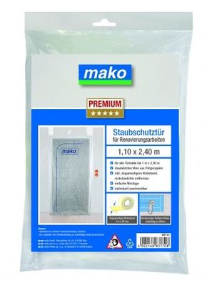 Mako Premium Staubschutztür 1,10 x 2,40m für Renovierungsarbeiten Nr. 837701