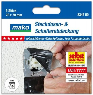 Mako Steckdosen - & Schalterabdeckung 70 x 70 mm Nr. 834750
