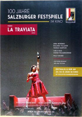 La Traviata - 100 Jahre Salzburger Festspiele - Original Kino-Plakat A1 - Poster