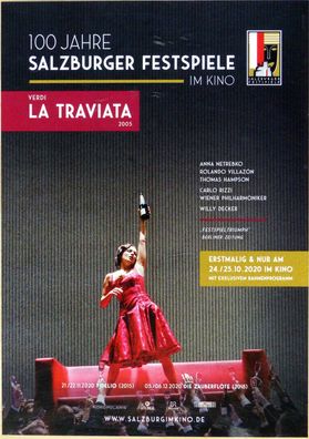 La Traviata - 100 Jahre Salzburger Festspiele - Original Kino-Plakat A3 - Poster
