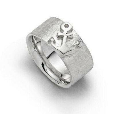 DUR Schmuck Ring ANKER, Silber 925/ - rhodiniert (R5399) von Größe 52 - 72