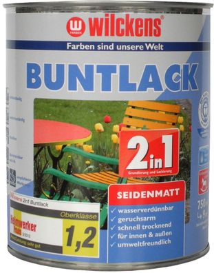 Buntlack 2in1 Grundierung + Lack Schutzlack Farbe seidenmatt Cremeweiß RAL 9001