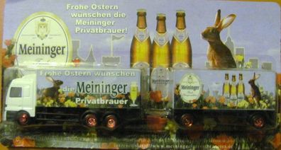 Meininger Brauerei Nr.14 - Frohe Ostern 2001 - MB Actros - Hängerzug