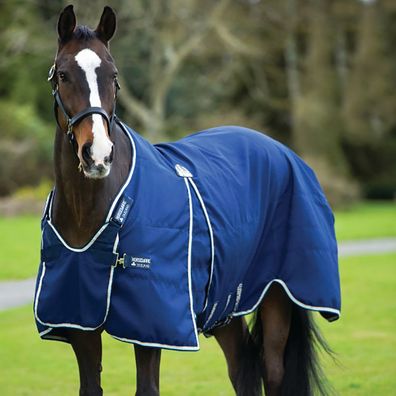 Horseware Rambo Optimo Stable Sheet Summer 0g - Navy with Beige Baby Blue & Navy