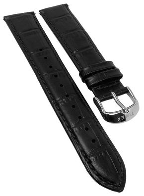 Timex Waterbury Uhrenarmband 20mm schwarz Leder Easy-Click TW2R71700