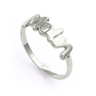 DUR Schmuck Ring MOIN Silber 925/ - rhodiniert (R5273)