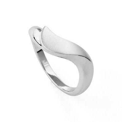 DUR Schmuck Ring Schweif Silber 925/ - rhodiniert (R4980)