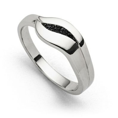 DUR Schmuck Ring Silberschweif Lavasand Silber 925/ -rhodiniert ( R5700)