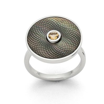 UVP129€ DUR Schmuck Ring Regenbogen Perlmutt, Silber 925/ - rhodiniert (R4982)