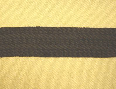 Webborte Hutband Wollborte schwarz oliv 3,4 cm breit Rest 4,3 Meter