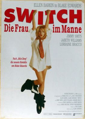 Switch - Die Frau im Manne - Original Kinoplakat A1 - Ellen Barkin - Filmposter