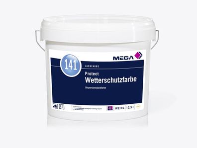 MEGA 141 Protect Wetterschutzfarbe 12,5 Liter weiß