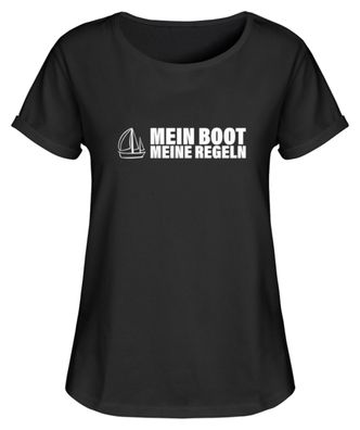 MEIN BOOT MEINE REGRLN - Damen RollUp Shirt