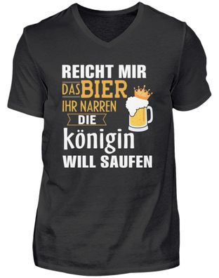 REICHT MIR DAS BIER ICH WILL SAUFEN - Herren V-Neck Shirt