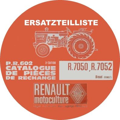 Ersatzteilliste Renault P.R. 602 R7050 und R 7052