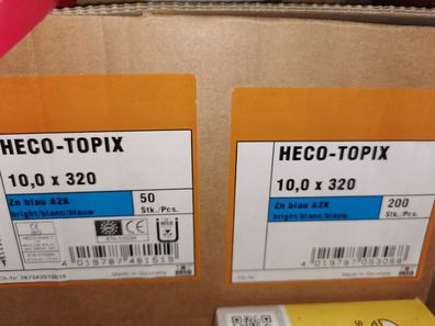 Heco TOPIX - Senkkopf mit Frästaschen - Teilgewinde - 10,0 x 320 mm 50 Stk Pack.