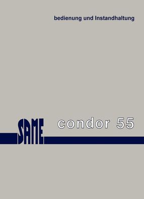 Bedienung und Instandhaltung Same Condor 55