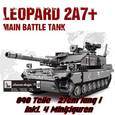 Leopard 2 Panzer Armee 4Soldaten D Kampfpanzer Militär 898teilig Cobi Cada kompatibel