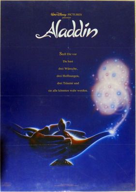 Walt Disney´s: Aladdin - Original Kinoplakat A1 - Motiv: Wunderlampe - Filmposter