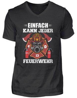 Einfach KANN JEDER Feuerwehr - Herren V-Neck Shirt