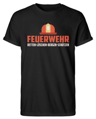 Feuerwehr RETTEN-LÖSCHEN-BERGEN-SCHÜTZEN - Herren RollUp Shirt